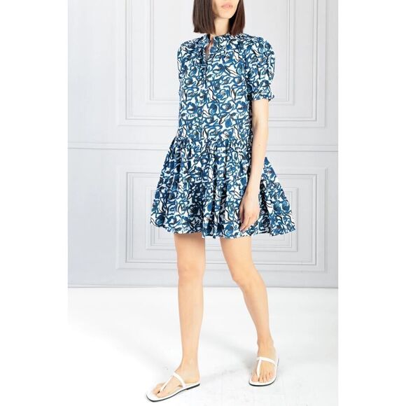 APIECE APART Las Alturas floral-print cotton-poplin mini dress Size XS MSRP $345 - Picture 1 of 13